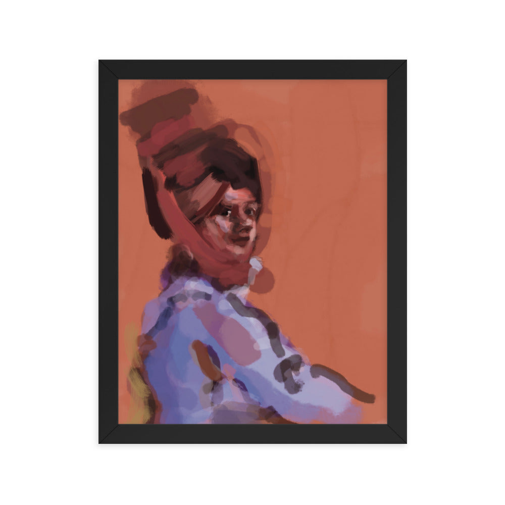 Woman in Headdress Framed poster