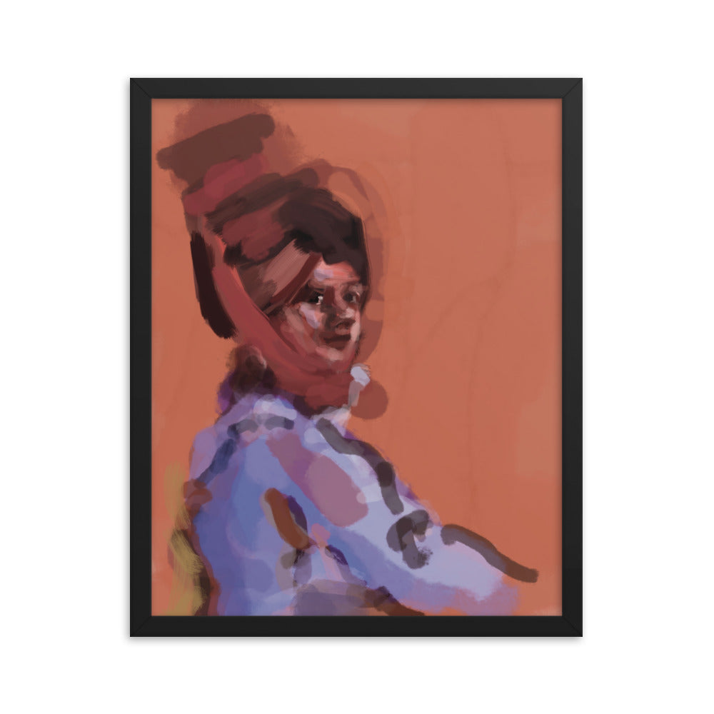 Woman in Headdress Framed poster